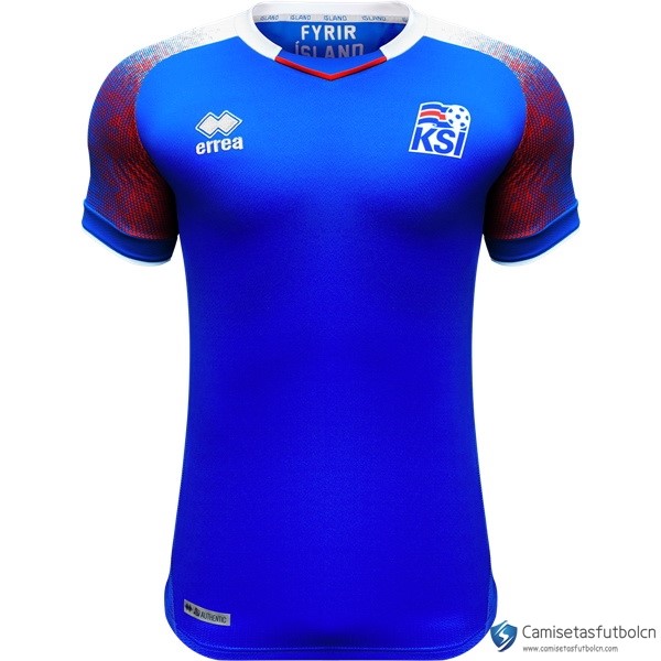 Camiseta Seleccion Islandia Primera equipo 2018 Azul